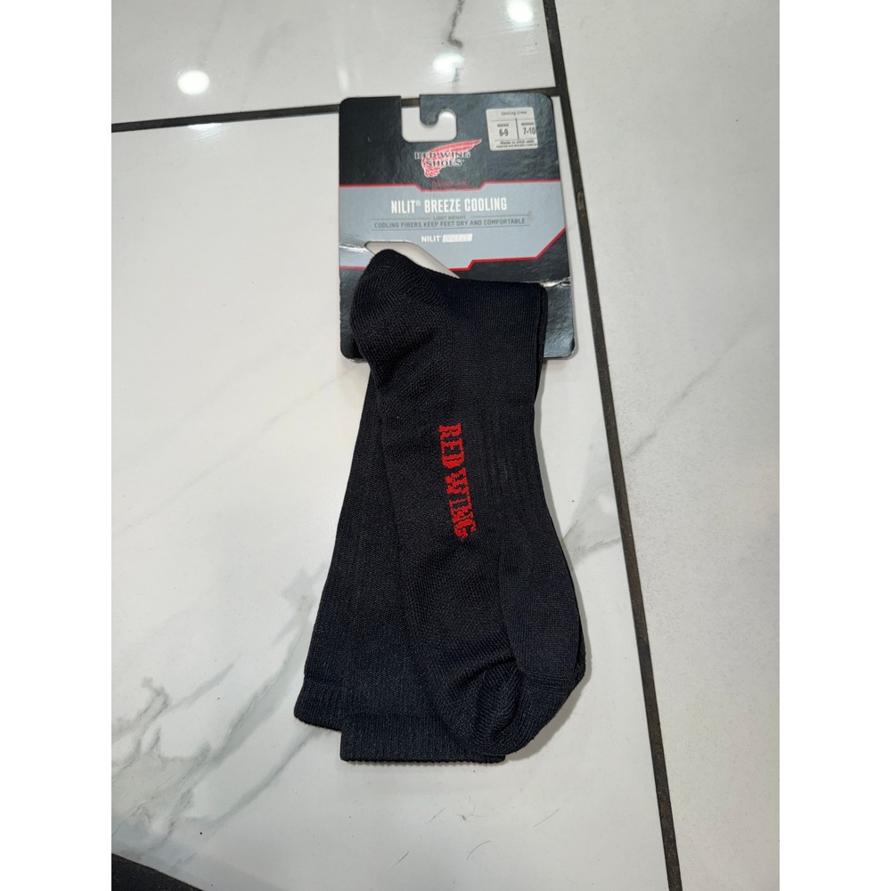 Red Wing Shoes Nilit Breeze Cooling Crew Socks Black Men 6-9 Women 7-10 USA Made
